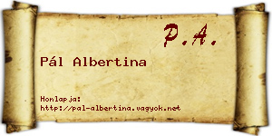 Pál Albertina névjegykártya